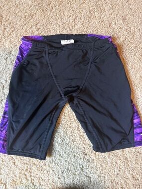 TYR Kids One Piece Swim Suit - Black and Purple